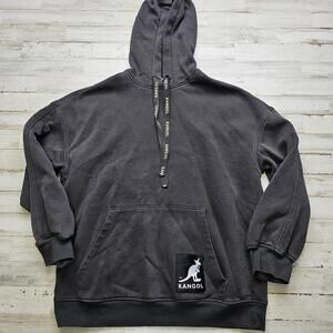 Kangol x HM Men Gray Lightweight Kangaroo Hoodie Sweater Sweatshirt Size XS